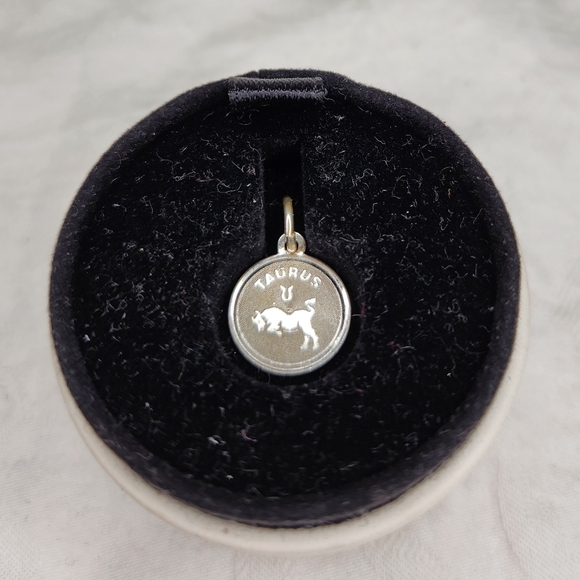 Vintage Jewelry - Vintage silver Taurus charm pendant